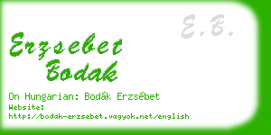 erzsebet bodak business card
